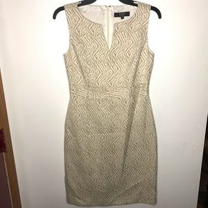 Alex Marie Tan and Cream Zebra Pattern Dress